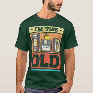 Imhis Old Funny Retro VHS Floppy Cassette Design f T-Shirt