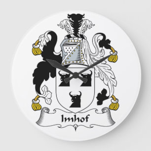 Imhof Family Crest Large Clock