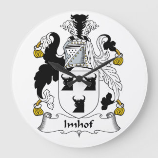 Imhof Family Crest Large Clock