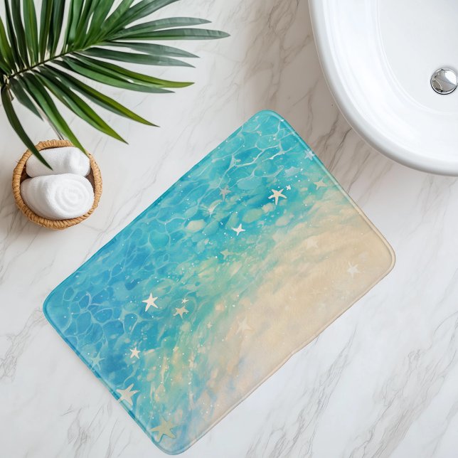 Imitation Beach Sand Starfish Anime Style Bath Mat (Creator Uploaded)