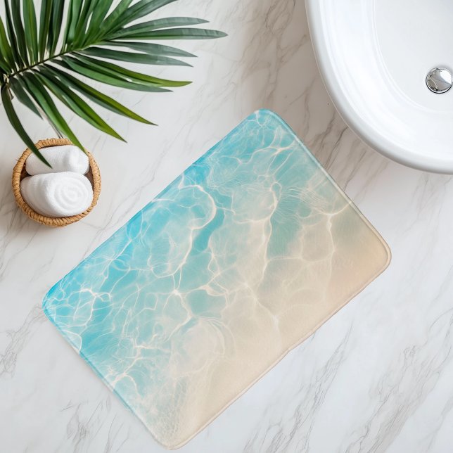 Imitation Beach Sand Under Clear Water Anime Style Bath Mat (Creator Uploaded)