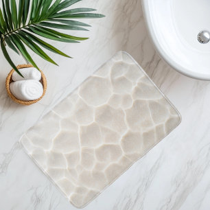 Imitation Beach Sand Under Clear Water Bath Mat