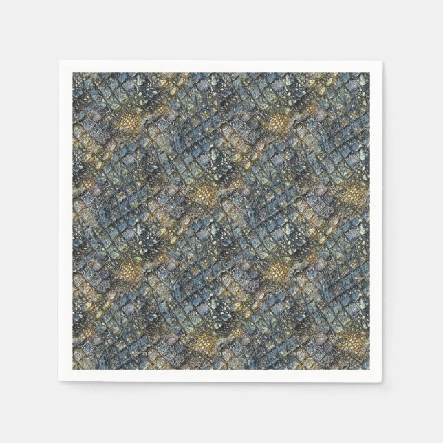 Imitation crocodile skin. Animal print. Napkin (Front)