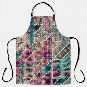 Imitation of indian patchwork pattern with texture apron