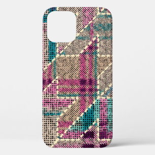 Imitation of indian patchwork pattern with texture iPhone 12 case