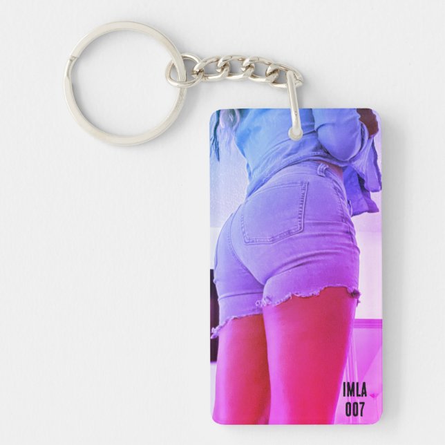 IMLA 007 Blue Jean Shorts Keychain  (Front)