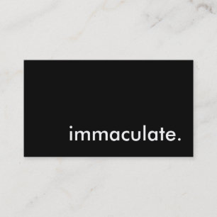 immaculate. business card