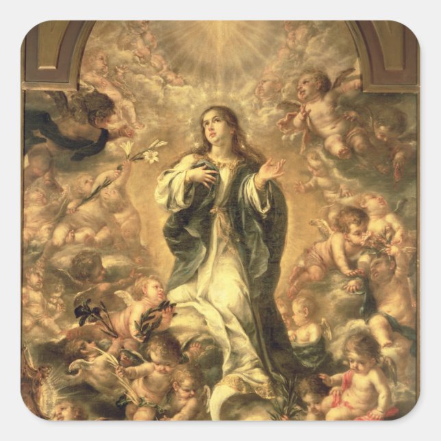 Immaculate Conception, 1670-1672 Square Sticker (Front)