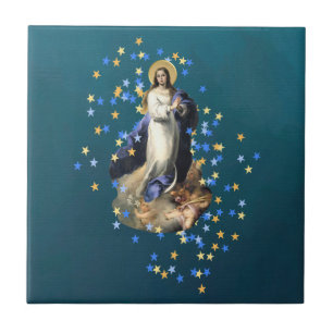 Immaculate Conception Assumption Virgin  Tile