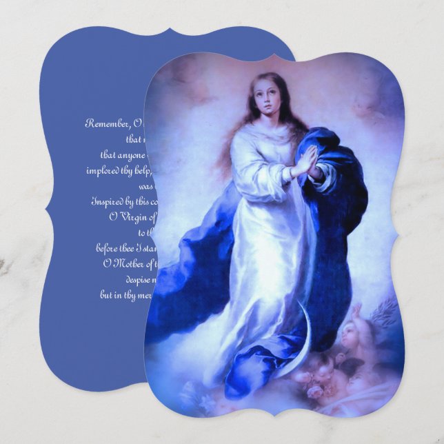 Immaculate Conception Blue with Memorare (Front/Back)