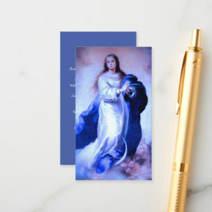 Immaculate Conception Blue with Memorare Enclosure Card