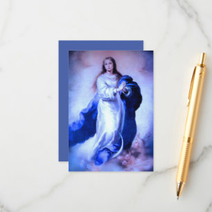 Immaculate Conception Blue with Memorare Enclosure Card
