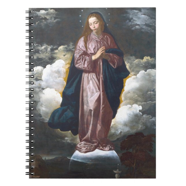 Immaculate Conception By Diego Velázquez 1618 Notebook (Front)