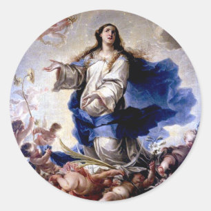 Immaculate Conception Classic Round Sticker