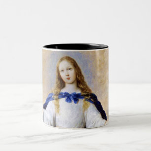 Immaculate Conception Cloud and Cherub - Zurbaran Two-Tone Coffee Mug