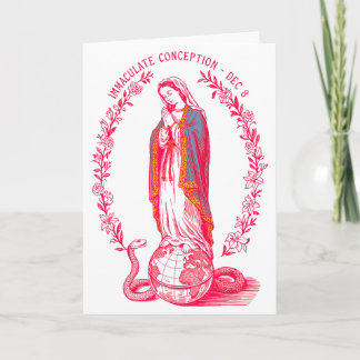 Immaculate Conception Dec 8 Virgin Mary Catholic D Card