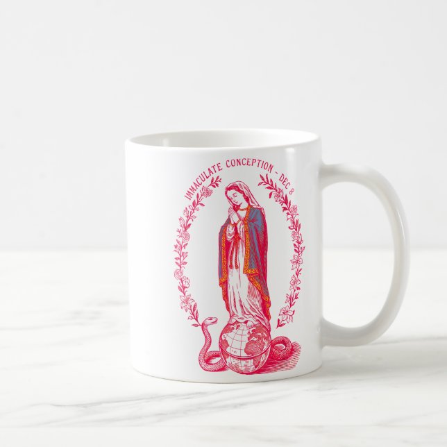 Immaculate Conception Dec 8 Virgin Mary Catholic D Coffee Mug (Right)