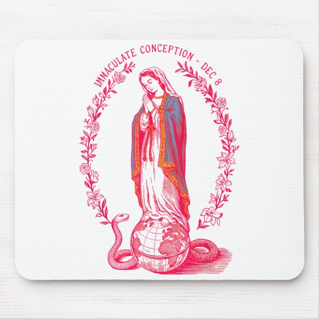 Immaculate Conception Dec 8 Virgin Mary Catholic D Mouse Mat (Front)