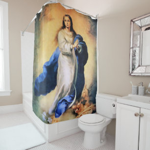 Immaculate Conception Gold Shower Curtain