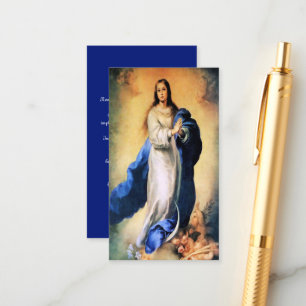 Immaculate Conception Gold with Memorare Enclosure Card