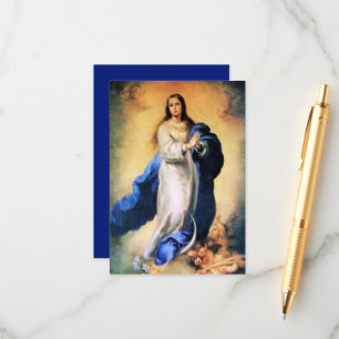 Immaculate Conception Gold with Memorare Enclosure Card