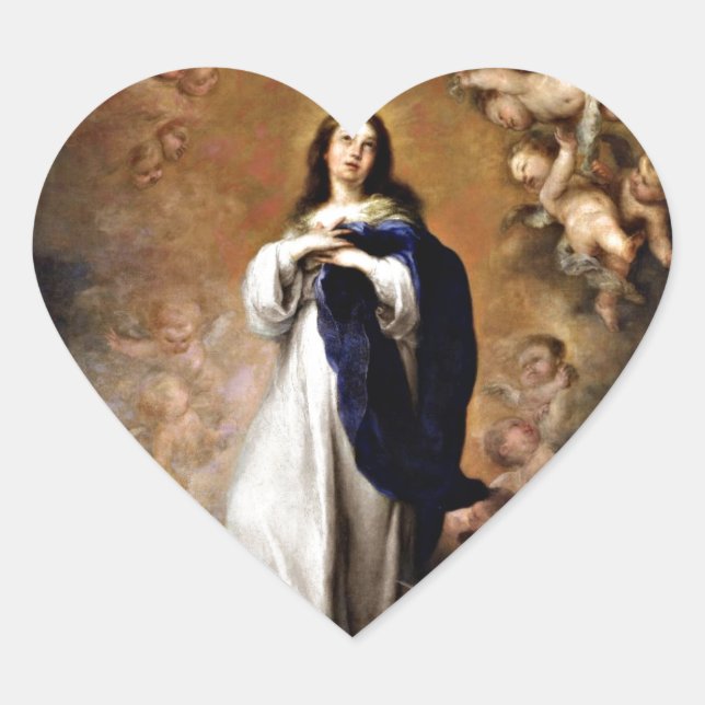 Immaculate Conception Heart Sticker (Front)