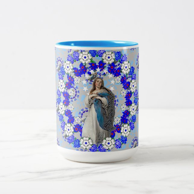 Immaculate Conception Nicaragua Virgin Mary Two-Tone Coffee Mug (Center)