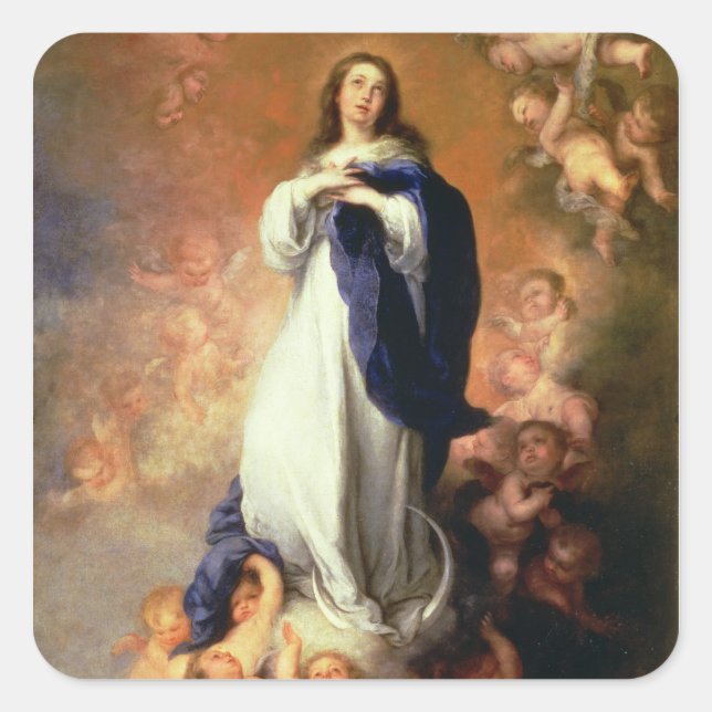 Immaculate Conception of the Escorial, c.1678 Square Sticker (Front)