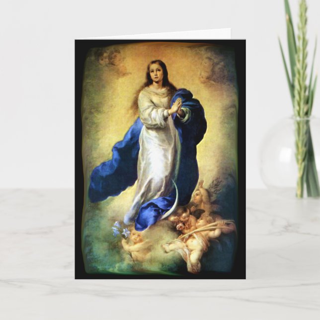 Immaculate Conception of Virgin Mary - Murillo Holiday Card (Front)
