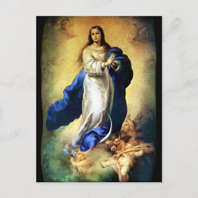 Immaculate Conception of Virgin Mary - Murillo Postcard (Front)