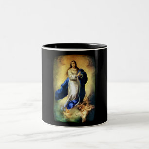 Immaculate Conception of Virgin Mary - Murillo Two-Tone Coffee Mug
