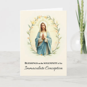 Immaculate Conception Solemnity Blessings Mary Card