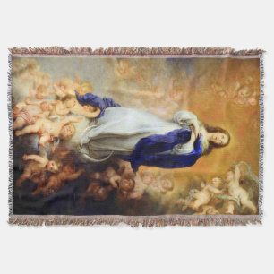 Immaculate Conception Virgin Mary Assumption 04 Throw Blanket