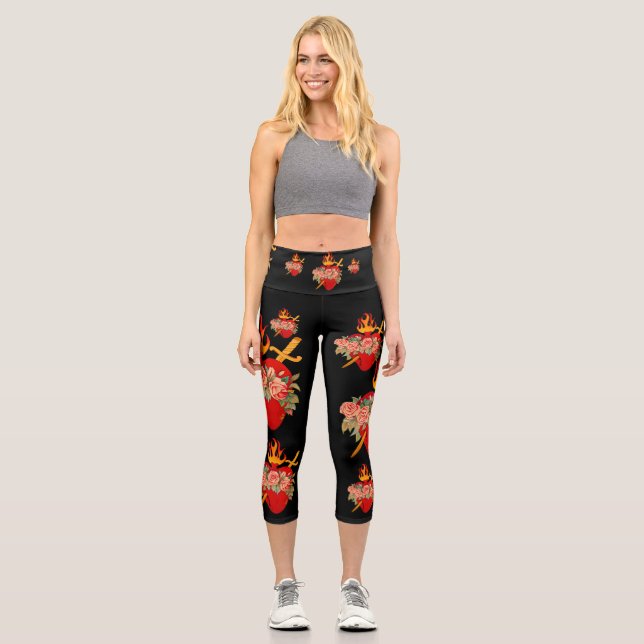 Immaculate Heart Capri Leggings  (Front)