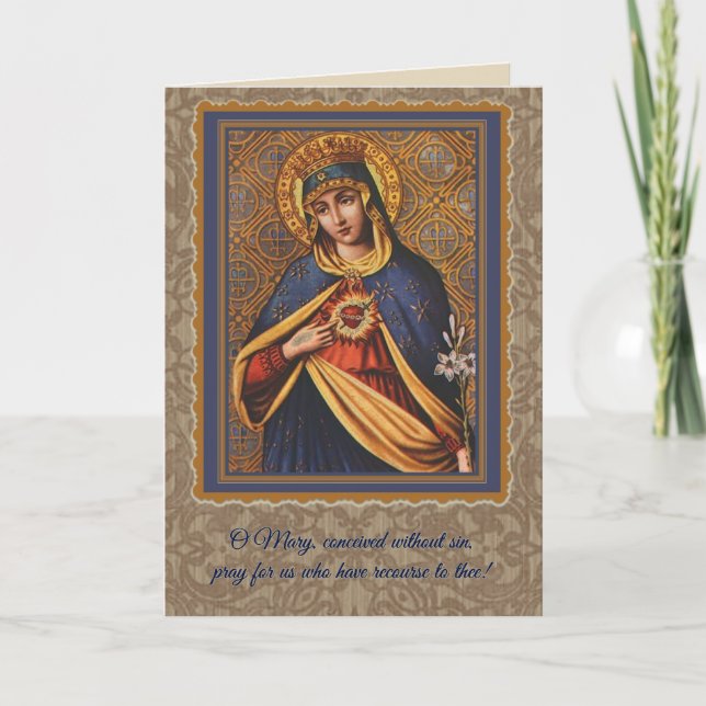 Immaculate Heart of Blessed Virgin Mary Card (Front)