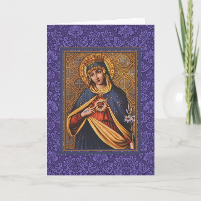 Immaculate Heart of Blessed Virgin Mary Card (Front)