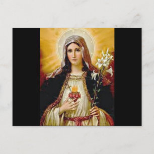 Immaculate heart of holy virgin Mary,mother of GoD Postcard