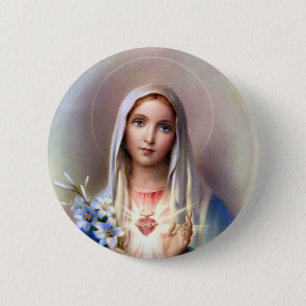 Immaculate Heart of Mary 6 Cm Round Badge