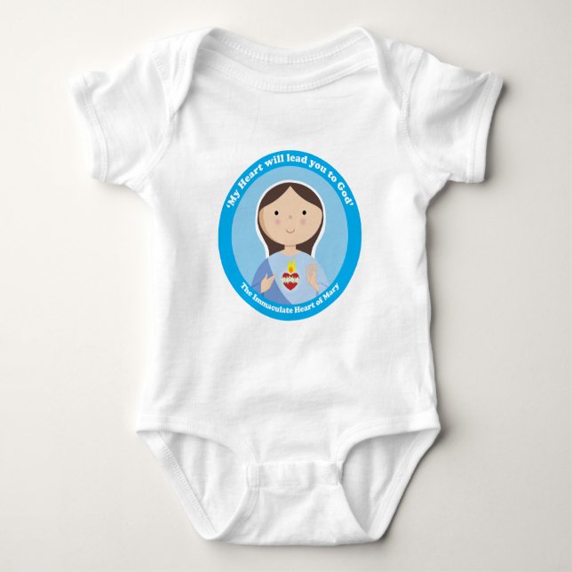 Immaculate Heart of Mary Baby Bodysuit (Front)
