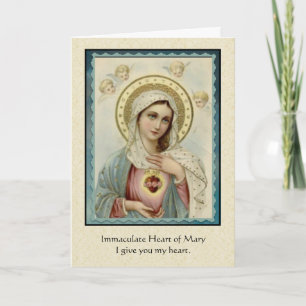 Immaculate Heart of Mary Blessed Virgin Mary Card