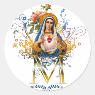Immaculate Heart of Mary Classic Round Sticker