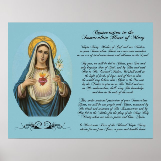 Immaculate Heart of Mary Custom Poster (Front)