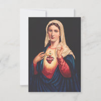 Immaculate Heart of Mary Holy Card | Ave Maria