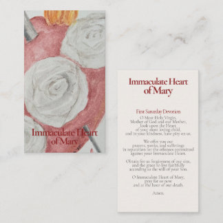 Immaculate Heart of Mary Holy Card - Fatima