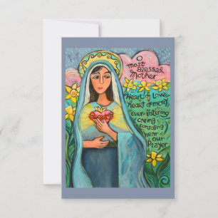 Immaculate Heart of Mary, Memorare Prayer Card