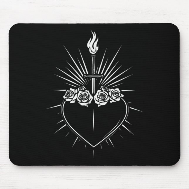 Immaculate Heart Of Mary Men Women Catholic Virgin Mouse Mat (Front)