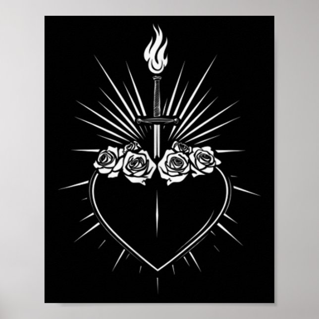 Immaculate Heart Of Mary Men Women Catholic Virgin Poster (Front)