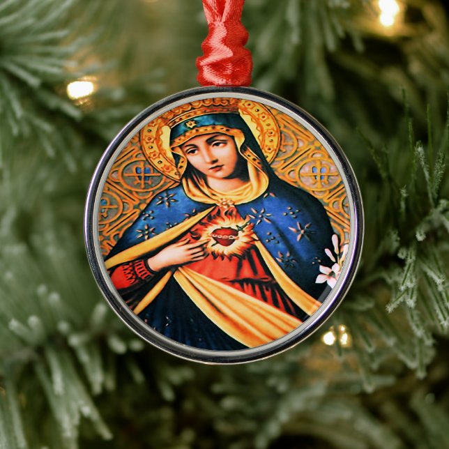 Immaculate Heart of Mary Metal Tree Decoration (Tree)