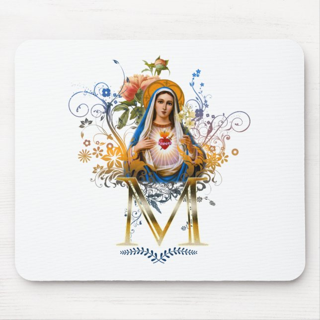 Immaculate Heart of Mary Mouse Mat (Front)