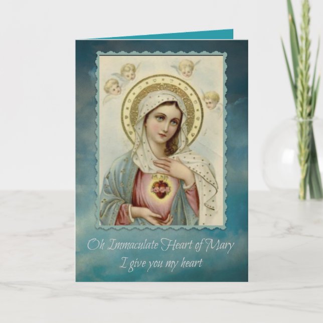 Immaculate Heart of Mary Note Card w/prayer (Front)